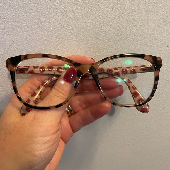 kate spade Accessories - kate spade Cream Floral Print Eyeglass Temples with Red Accents